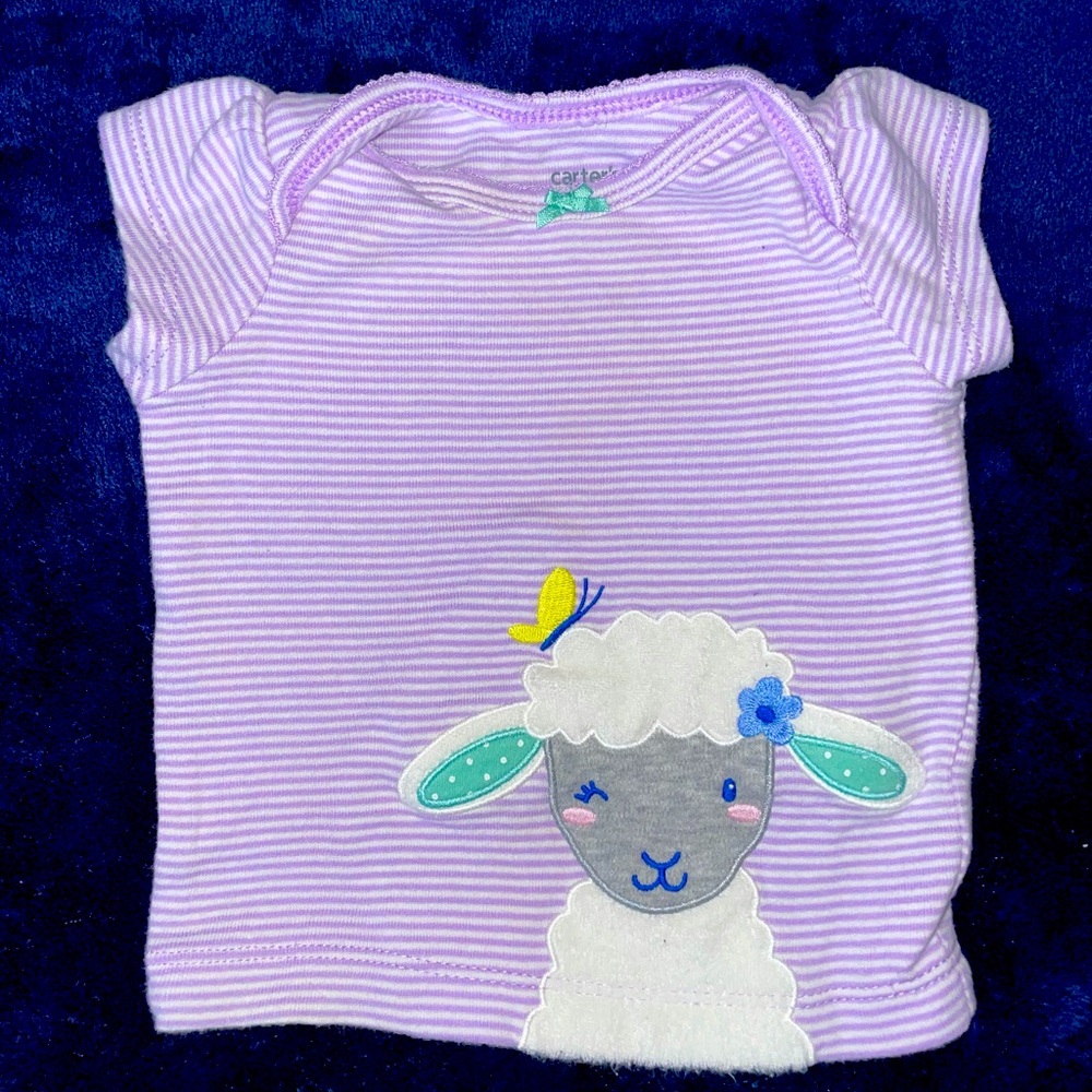 6 pack of infant girl onesie